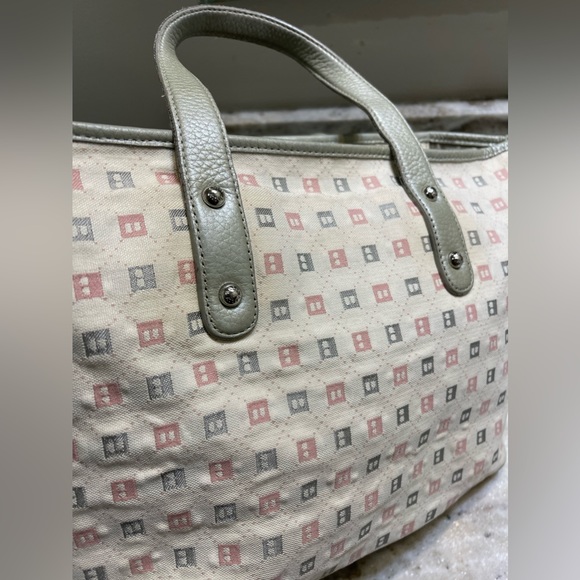 Bally "B" Print Canvas Handle Bag Tote - Picture 11 of 16